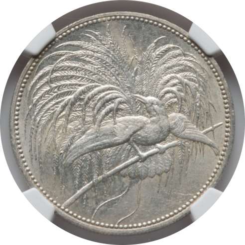 MS 61】1894年 ドイツ領ニューギニア 極楽鳥 5マルク銀貨 | すべての