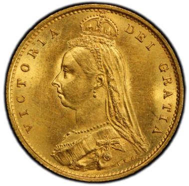 MS63】1887年 イギリス ヴィクトリア女王 ジュビリーヘッド 1/2ポンド