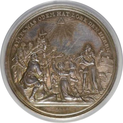 SP63】1814年 ドイツ プロイセン パリ条約 記念銀メダル | すべての