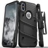 iPhone XS Max (6.5インチ) (2018)  ケース 【 Zizo 】 耐衝撃 米軍MIL規格取得 キックスタンド ベルトクリップ 機能付 強化ガラス保護フィルム付属 ハイブリッド  