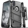 iPhone XS Max (6.5インチ) (2018)  ケース 【 Zizo 】 耐衝撃 米軍MIL規格取得 キックスタンド ベルトクリップ 機能付 強化ガラス保護フィルム付属 ハイブリッド  