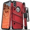 iPhone XS / X (5.8インチ) (2018 & 2017) ケース 【 Zizo 】 耐衝撃 米軍MIL規格取得 キックスタンド ベルトクリップ 機能付 強化ガラス保護フィルム付属 ハイ