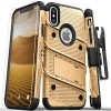 iPhone XS / X (5.8インチ) (2018 & 2017) ケース 【 Zizo 】 耐衝撃 米軍MIL規格取得 キックスタンド ベルトクリップ 機能付 強化ガラス保護フィルム付属 ハイ
