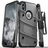 iPhone XS / X (5.8インチ) (2018 & 2017) ケース 【 Zizo 】 耐衝撃 米軍MIL規格取得 キックスタンド ベルトクリップ 機能付 強化ガラス保護フィルム付属 ハイ