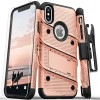 iPhone XS / X (5.8インチ) (2018 & 2017) ケース 【 Zizo 】 耐衝撃 米軍MIL規格取得 キックスタンド ベルトクリップ 機能付 強化ガラス保護フィルム付属 ハイ