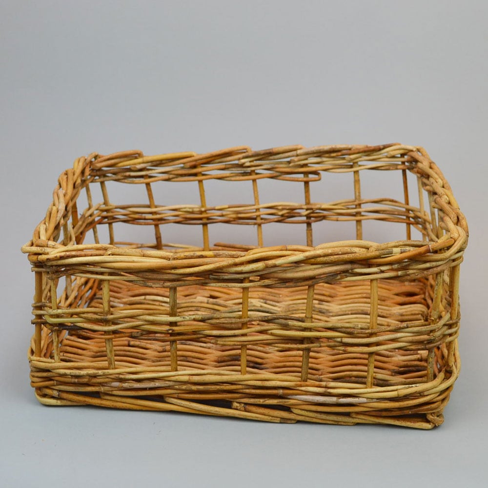 アラログスクエアバスケット Sサイズ シンプルで使いやすい形 太めの