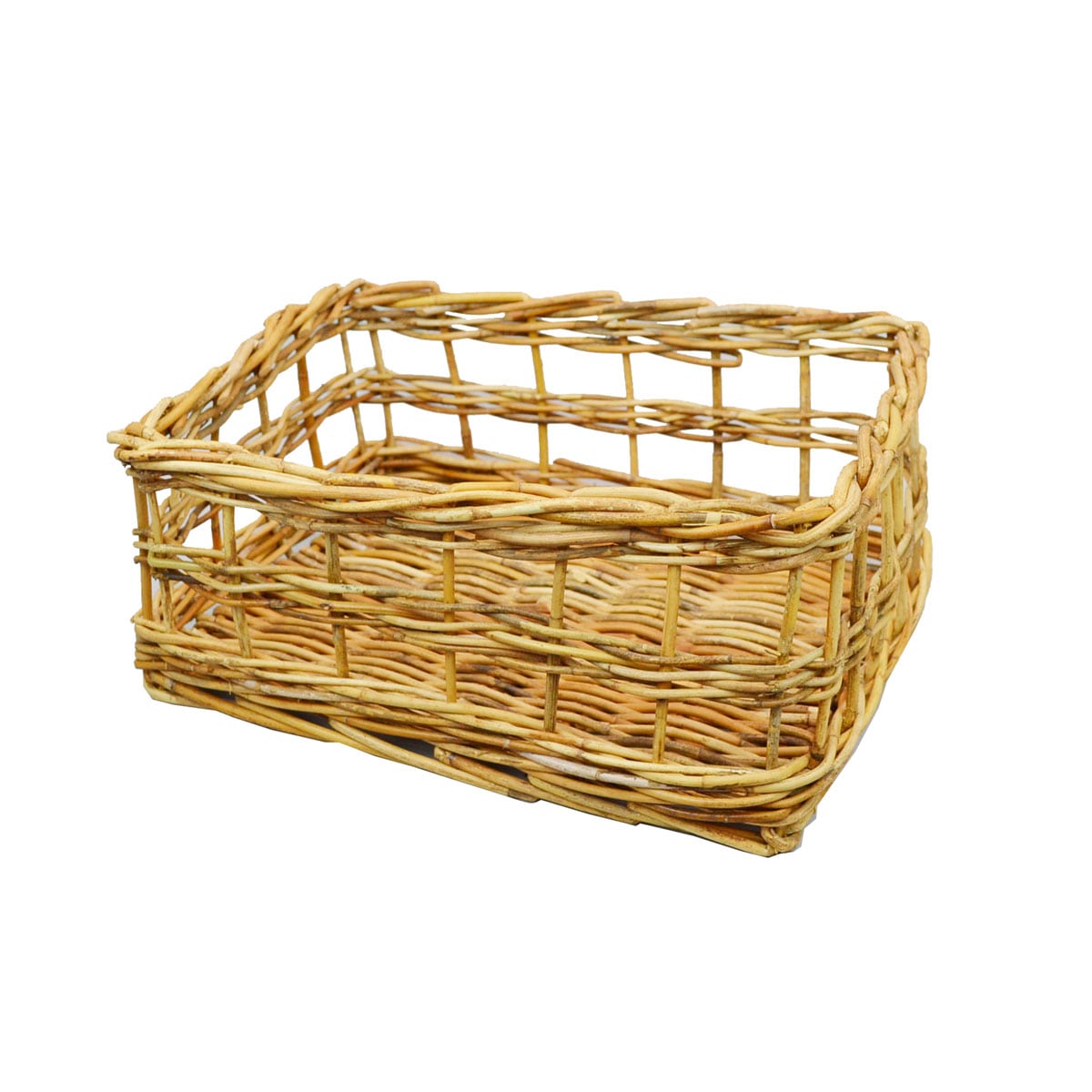 特大 アラログ バスケット ラタン アラログスクエアバスケット Sサイズ シンプルで使いやすい形 太めの