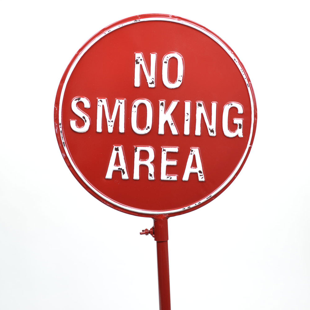 ノースモーキングスタンド 看板 喫煙禁止 おしゃれ お店 エクステリア ガーデニング ポスト メールボックス かごバッグとバスケットの専門店 ラタンハウス かごや