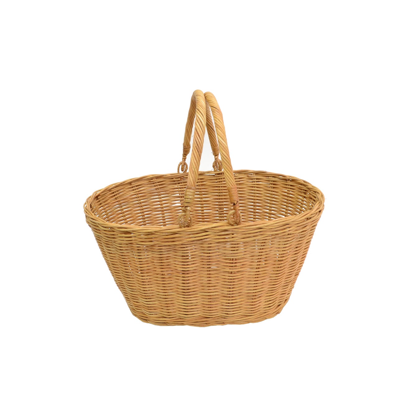 ebagos ナチュラルラタン かごバッグ ラタン かごバッグ 横長 かご カゴ バスケット 天然素材 ナチュラル ジ