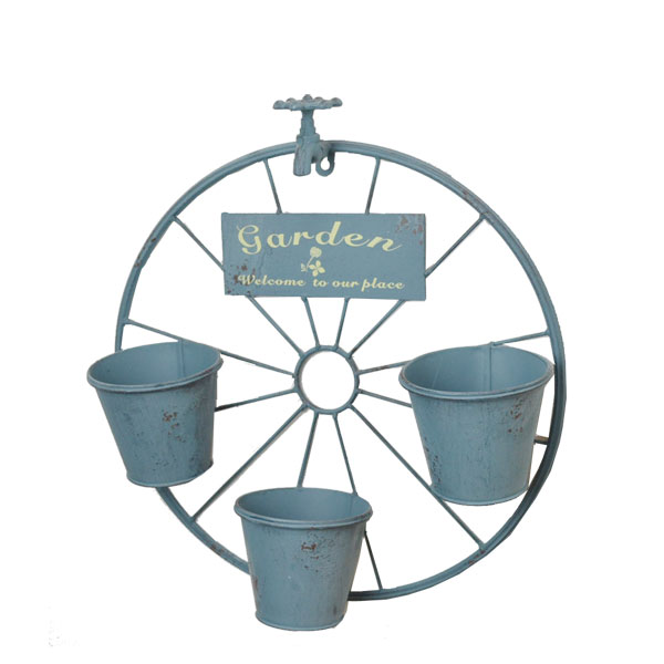 アイアンプランター ウィール 壁掛け インテリア 鉢植え 花