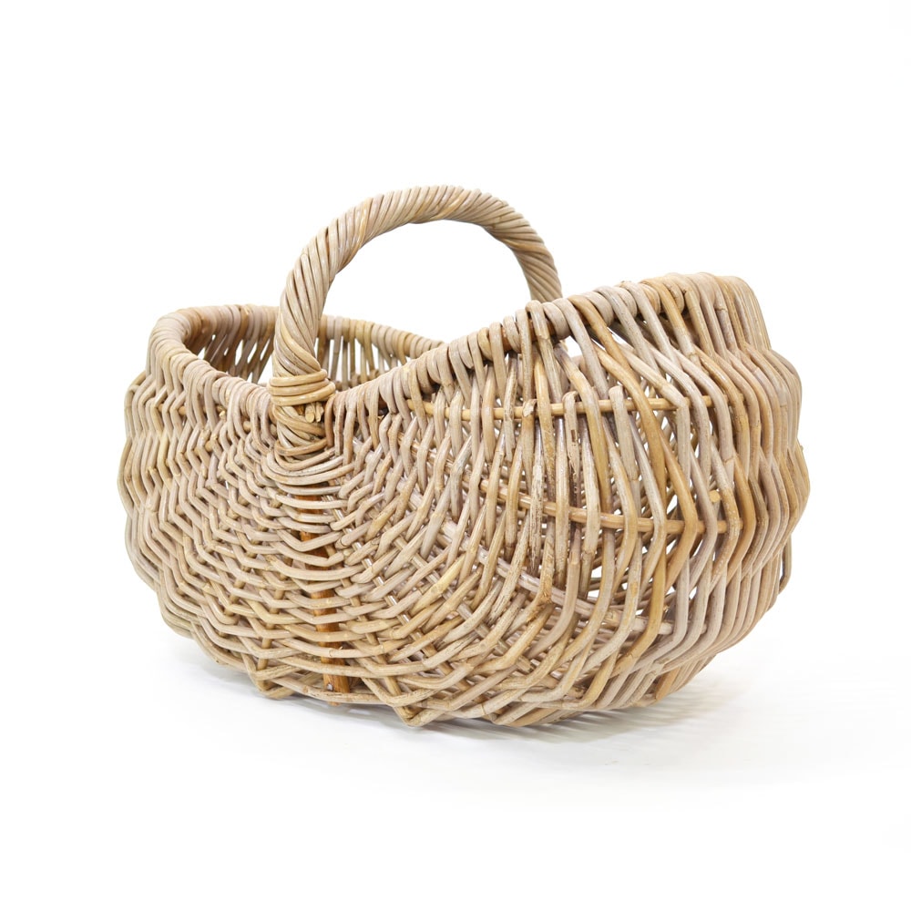 コボバスケット桃尻 一本手 大きくて丈夫 可愛い色のバスケット 持ち