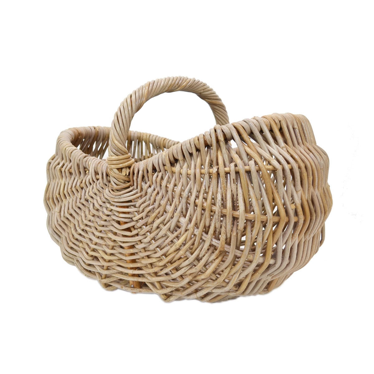 コボバスケット桃尻 一本手 大きくて丈夫 可愛い色のバスケット 持ち