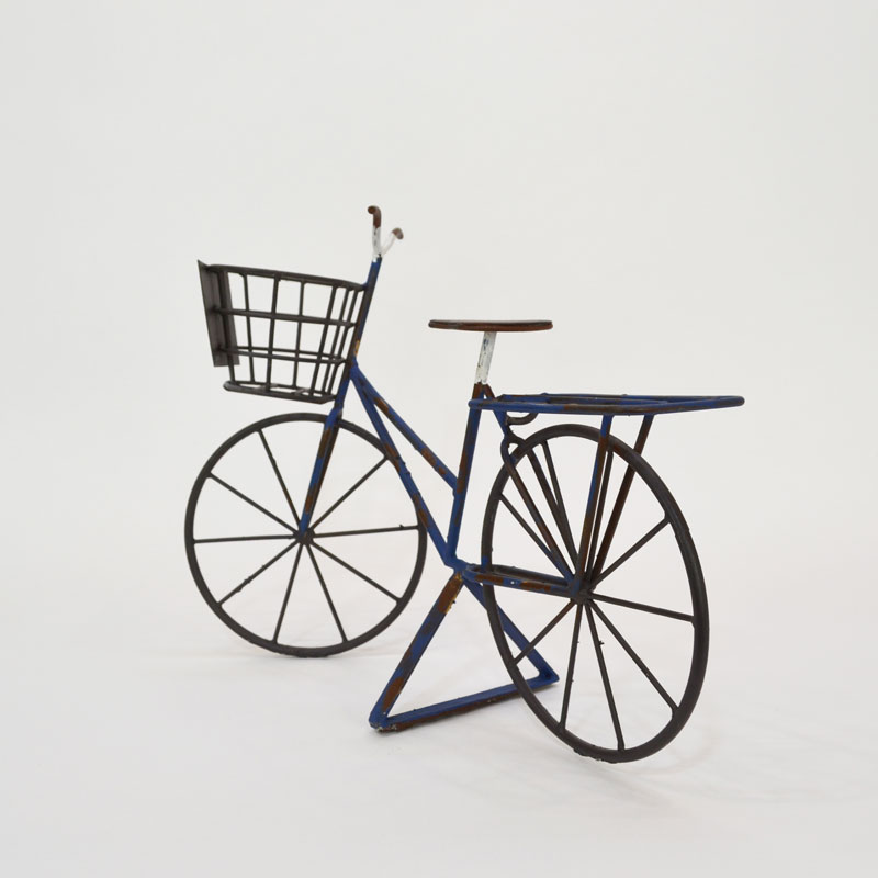 鉢植え用　自転車型バスケット シヤンスバイク ブルー 自転車 プランター ガーデン雑貨