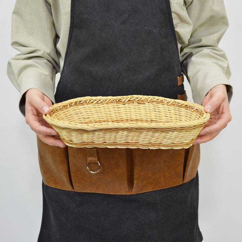 バスケット編み 楕円形トレー 7枚セット ラタン製かごバッグ トレーバスケット 浅型 楕円 S 籐籠