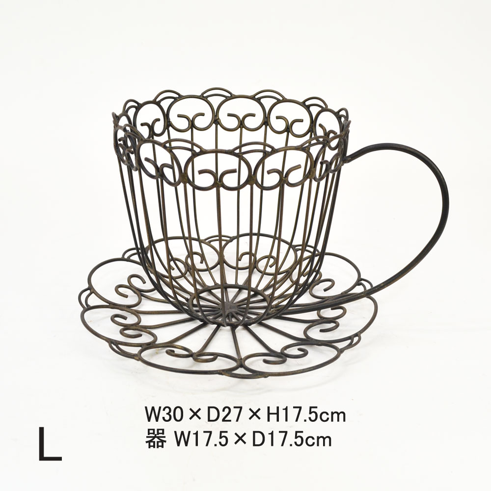 アイアン ティーカッププランター L イングリッシュガーデン