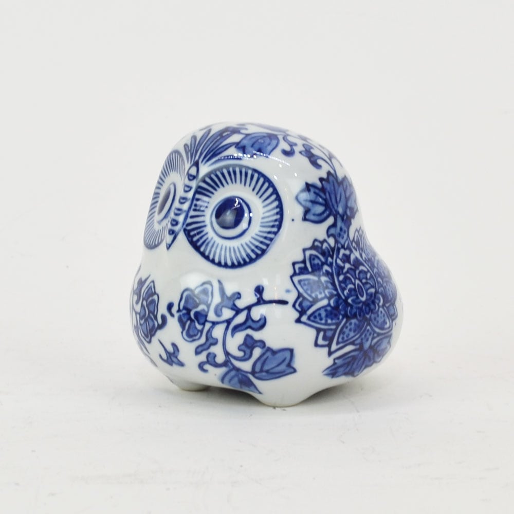 ①縁起物として人気のふくろうの藍色陶器製の貯金箱 楽天市場】貯金箱 陶器 ふくろう フクロウ 和風 かわいい