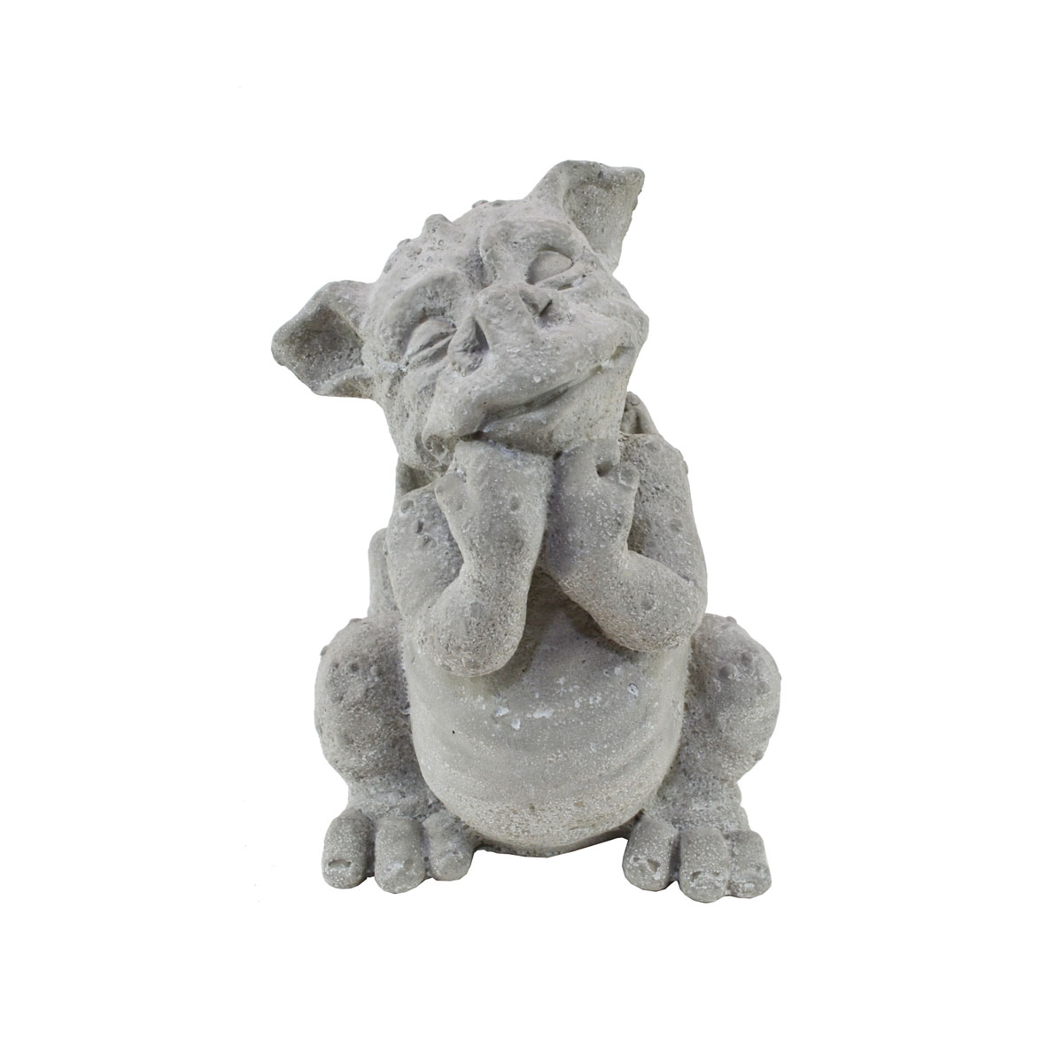 セメント ガーデンオブジェ 首を傾げる ゴブリン 小鬼 庭