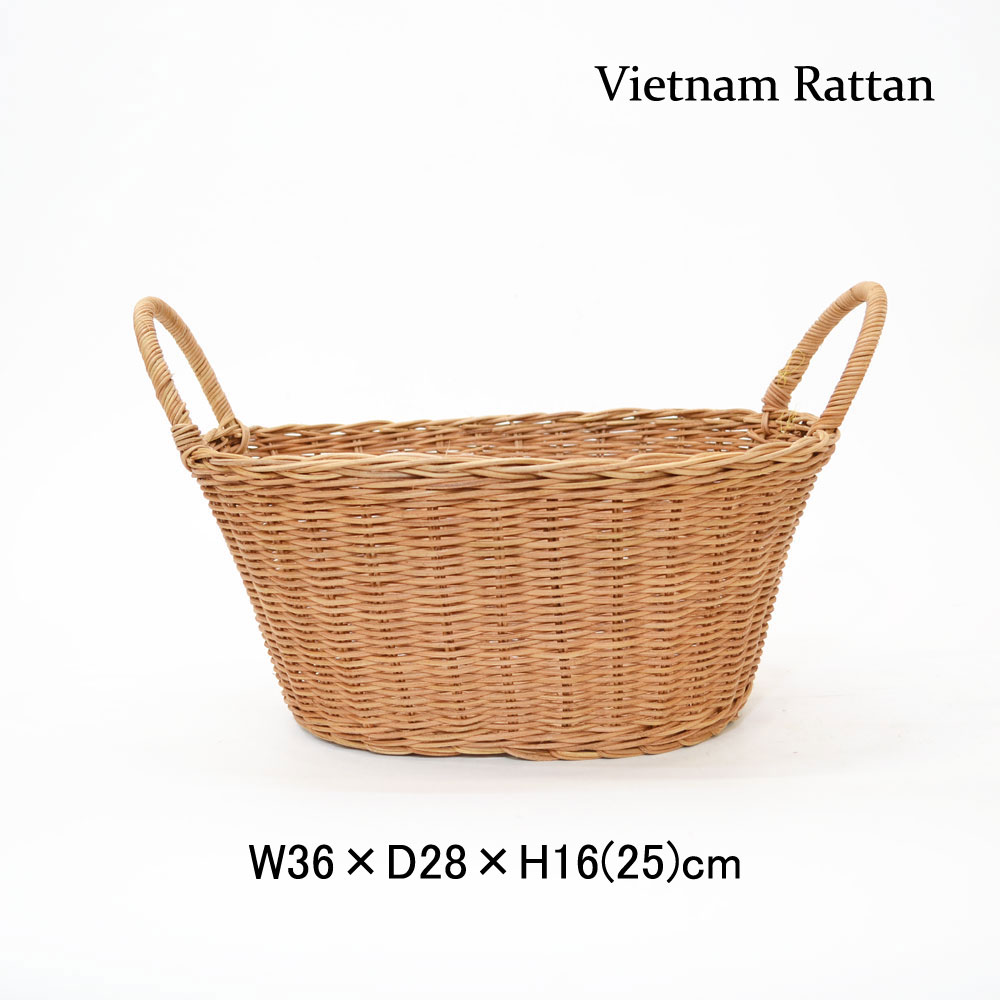 ラタン製オーバル収納バスケット 楽天市場】ラタン/籐皮製 オーバルバスケット L&Sセット