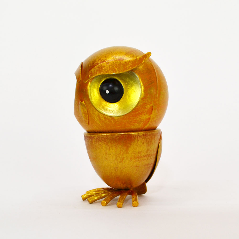 アイアンオウル ふくろうオーナメント ゴールド S 縁起物