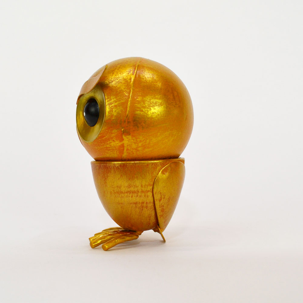 アイアンオウル ふくろうオーナメント ゴールド S 縁起物