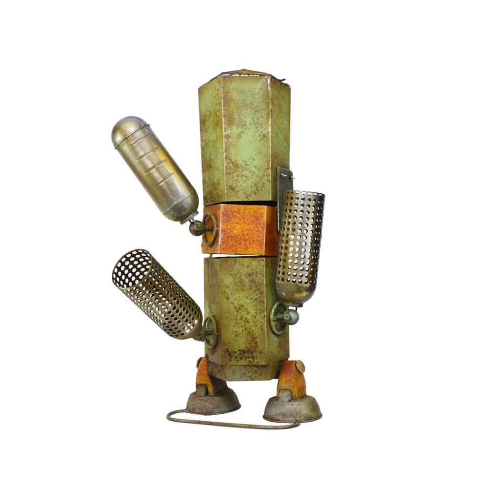 ほぼ新品同様】ブリキロボット ロボタンク 鉄 オブジェ ヴィンテージ