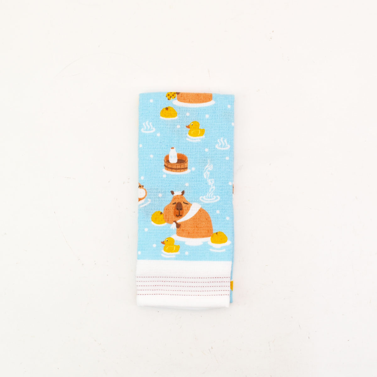 手ぬぐいタオル カピバラ温泉 かわいい 今治製 薄い 軽い