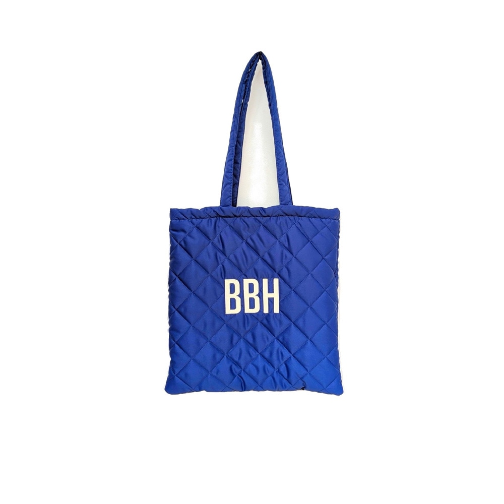 BBH キルティングトートバッグ ブルー 肩掛け 大きい 鞄