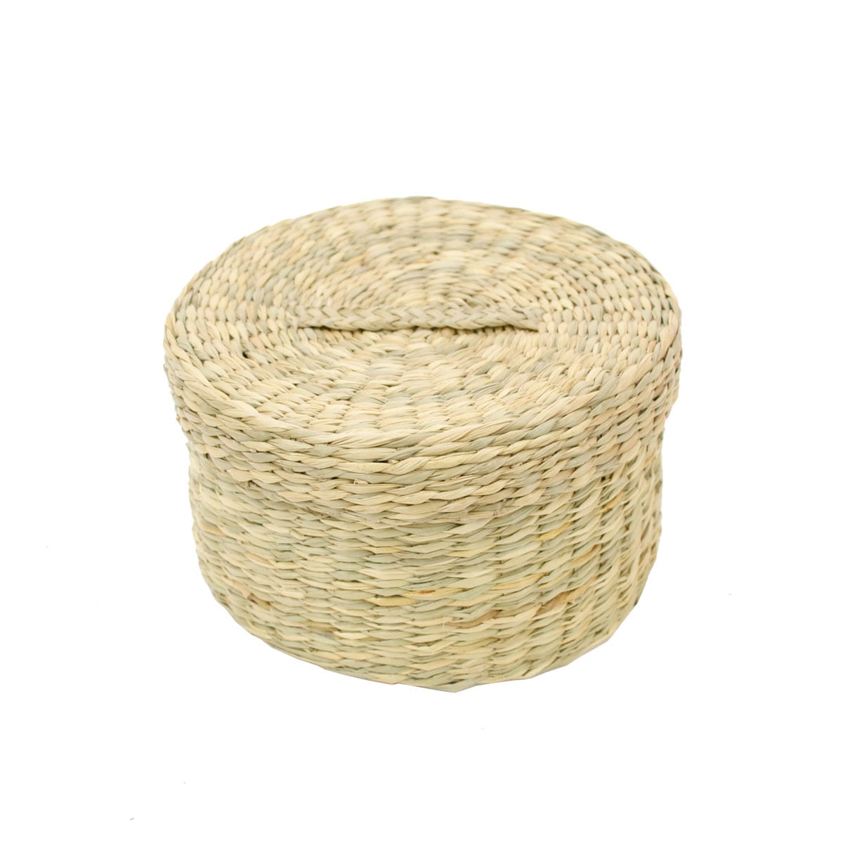 シーグラス 蓋付き バスケット Mサイズ ナチュラルバスケット 収納