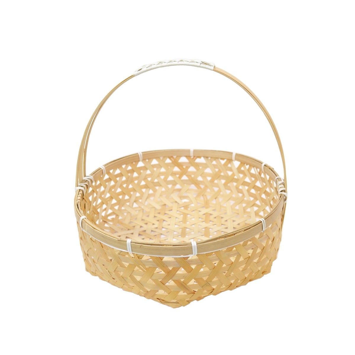 花籠 バスケット かご 竹細工 中皮千鳥掛編み 3個セット 【公式通販】