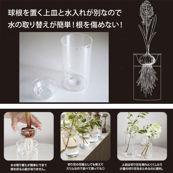 BULB VASE LONG �庬�ѥե��١��� ���� �崹����ñ ���ꥢ ���饹 �ִ� ����