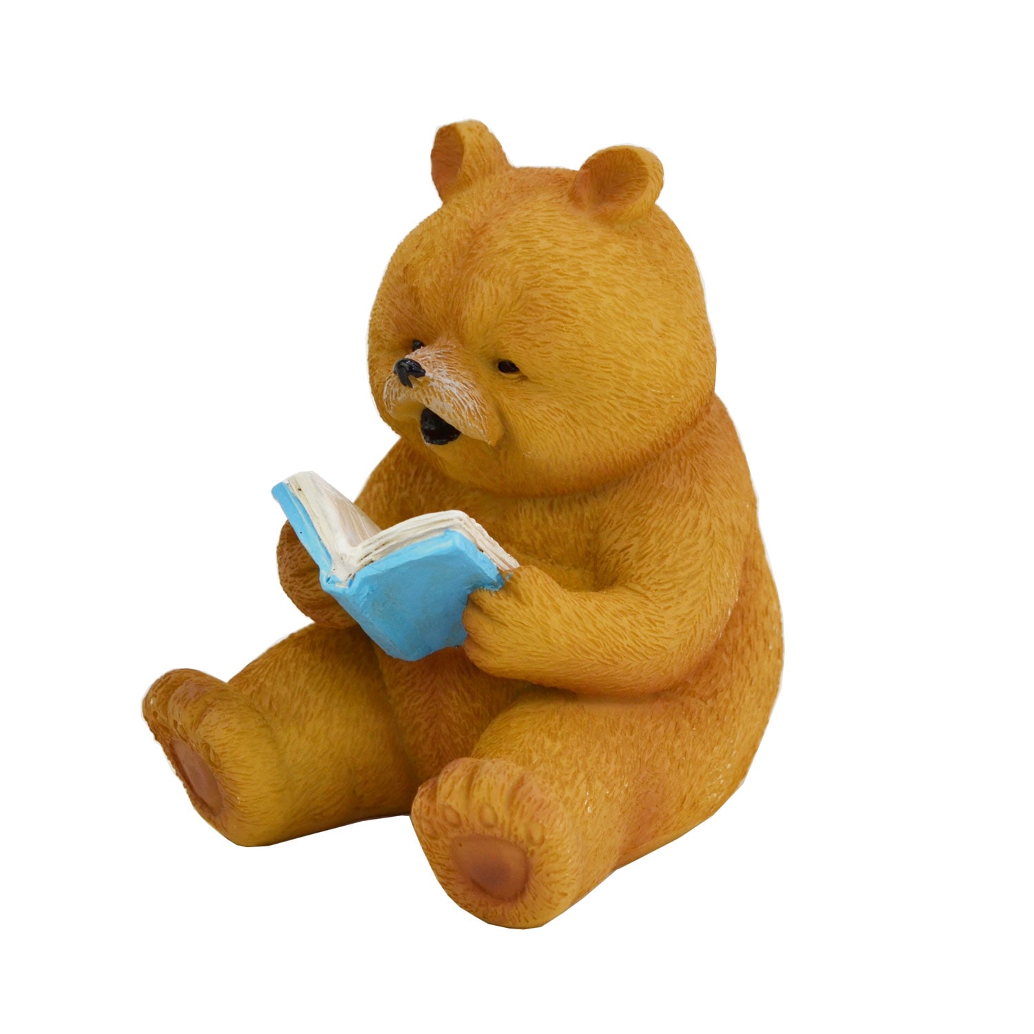 参事です‼️カラフルなレジン製クマの置物 ダッドベア 読書 本 くま レジン オブジェ クマ 置物 熊