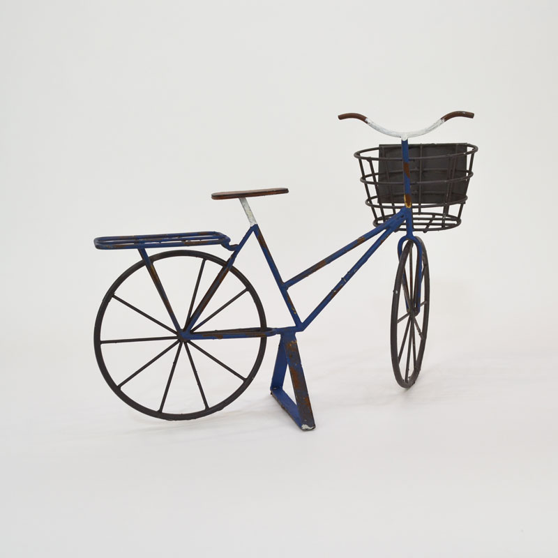 鉢植え用　自転車型バスケット シヤンスバイク ブルー 自転車 プランター ガーデン雑貨