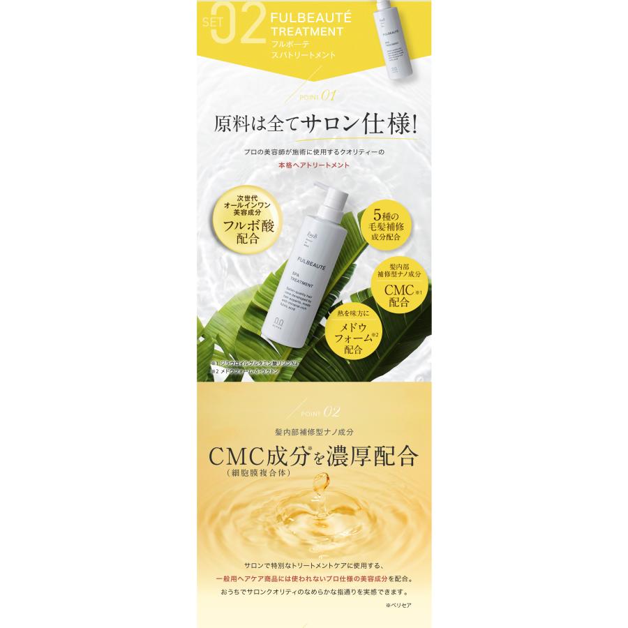 【セット価格】フルボーテ シャンプー（モイスト or エアリー）500ml ＆ スパトリートメント 500g