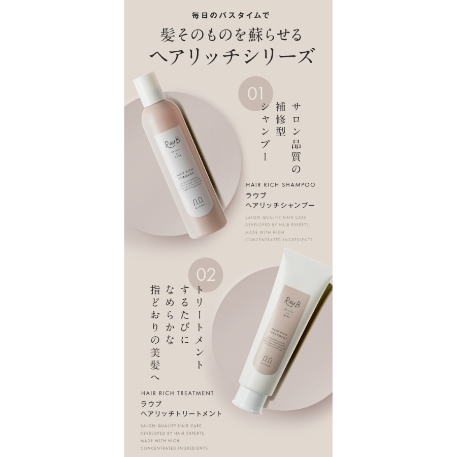 【トライアル３セット】ヘアリッチ シャンプー10ml ＆ トリートメント 10g