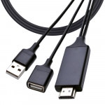 iPhone iPad�� �ߥ顼��󥰥����֥� �ե�HD�б� Type-A to HDMI ���ϥ����֥� 3�᡼�ȥ� ������A �ƥ�� �ǥ����ץ쥤 �ץ����������� ����� 3�� �֥�å� �ƥ������ �ץ쥼�� ������ ư�� R30HEAH01BK