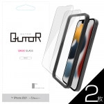 WEB���� QutoR 2���� iPhone13 mini ���饹�ե���� �����ݸ� ����� ��Ʃ�� ���ꥢ ��Լ 0.33mm ����10H ��ñŽ���դ������� ���ȥ� �����ե���13 �ݸ�ե���� QTRIP154GP2