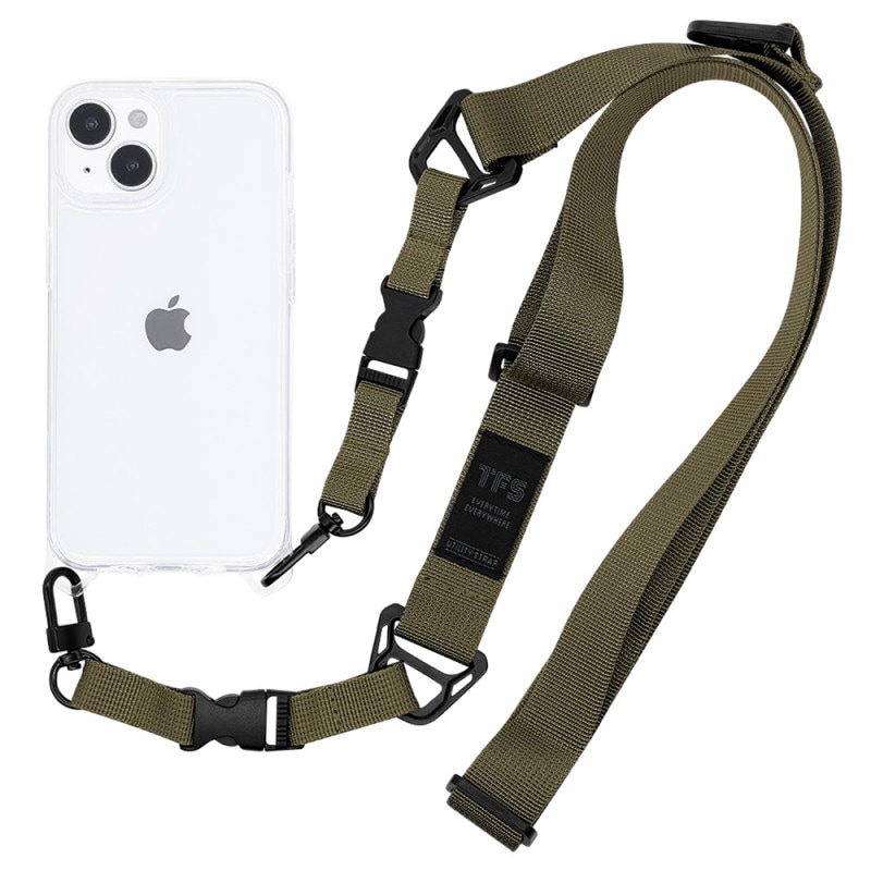 iPhone14 13  С ϥ֥å Ѿ׷ۼ ƷMIL   ꥢ Ʃ TPUХѡ+PC  ȥå Ф᤬ ͥåȥå ȥåץۡ UTILITY STRAP ꡼֥꡼ ե14 13 ޥۥ 7255IP261HB 饹Хʥ