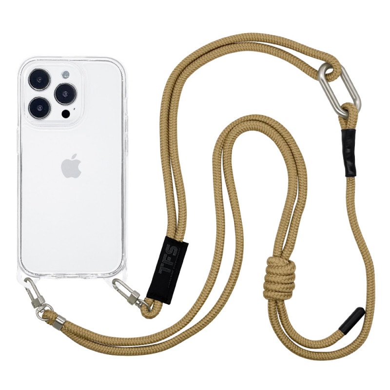 iPhone14 Pro  С ϥ֥å Ѿ׷ۼ ƷMIL   ꥢ Ʃ TPUХѡ+PC  ȥå Ф᤬ ͥåȥå ȥåץۡ ROPE shoulder ١ ޥۥ 7257IP261PHB