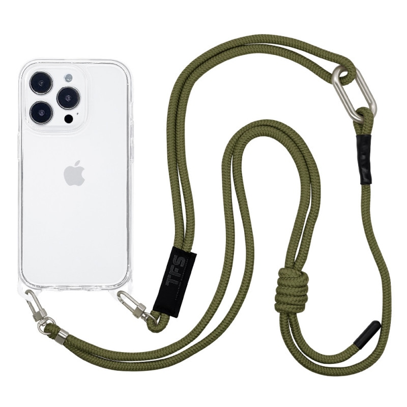 iPhone14 Pro  С ϥ֥å Ѿ׷ۼ ƷMIL   ꥢ Ʃ TPUХѡ+PC  ȥå Ф᤬ ͥåȥå ȥåץۡ ROPE shoulder ꡼ ޥۥ 7258IP261PHB