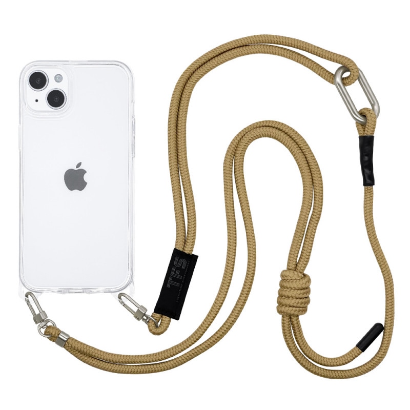 iPhone15 Plus 14 Plus  С ϥ֥å Ѿ׷ۼ ƷMIL   ꥢ Ʃ TPUХѡ+PC  ȥå Ф᤬ ͥåȥå ȥåץۡ ROPE shoulder ١ ե14ץ饹 ޥۥ 7263IP267HB 饹Хʥ