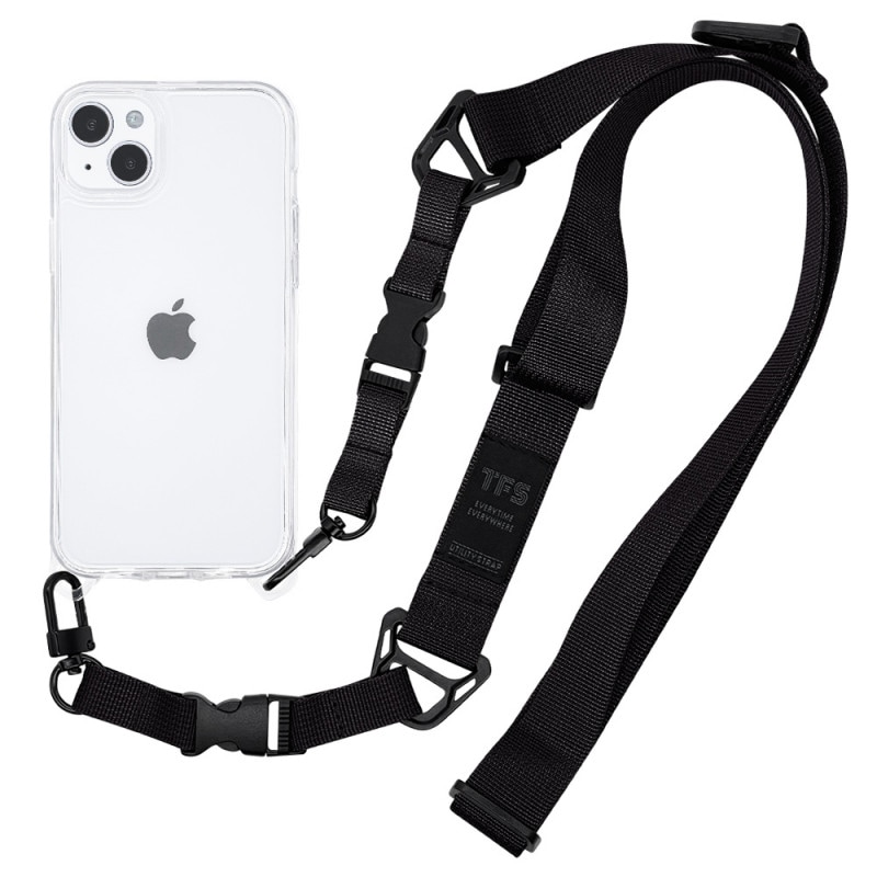 iPhone15 Plus 14 Plus  С ϥ֥å Ѿ׷ۼ ƷMIL   ꥢ Ʃ TPUХѡ+PC  ȥå Ф᤬ ͥåȥå ȥåץۡ UTILITY STRAP ֥å ե14ץ饹 ޥۥ 7266IP267HB 饹Хʥ