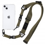 iPhone15 Plus 14 Plus  С ϥ֥å Ѿ׷ۼ ƷMIL   ꥢ Ʃ TPUХѡ+PC  ȥå Ф᤬ ȥåץۡ UTILITY STRAP ꡼֥꡼ ޥۥ 7267IP267HB