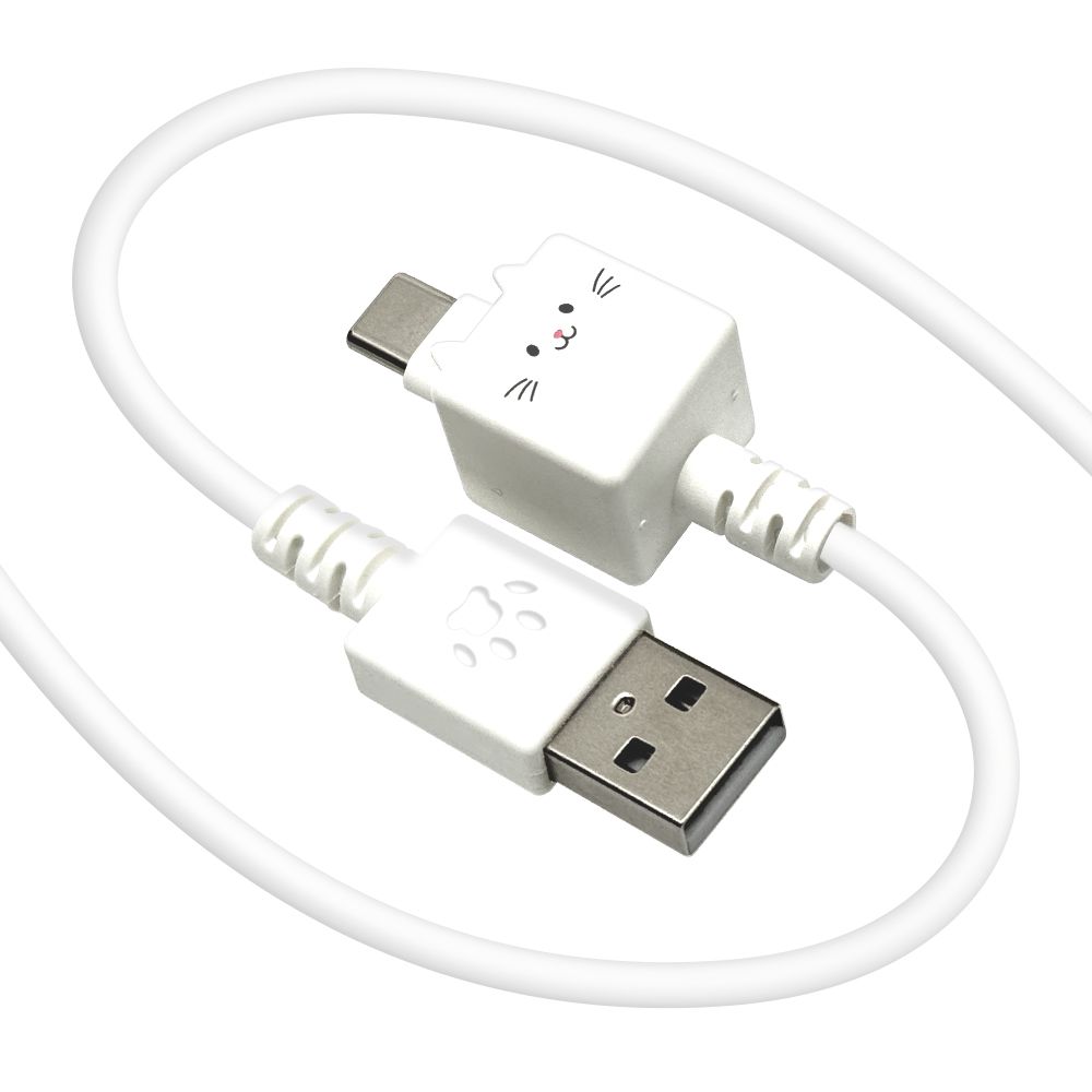 猫 iPhone 11 128GB ホワイト (本体、ケーブル、プラグ) モバにゃー スマホ ケーブル もちちのもちもちケーブル おでかケーブル