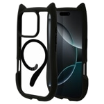 iPhone16 Pro  С ϥ֥å MagSafeб mimi ǭ ͥߥ ͤߤ Ѿ׷ۼ MIL ̥ꥢ TPUХѡ 磻쥹б ֥å ե ޥۥ 8229IP461PHPMBK 饹Хʥ