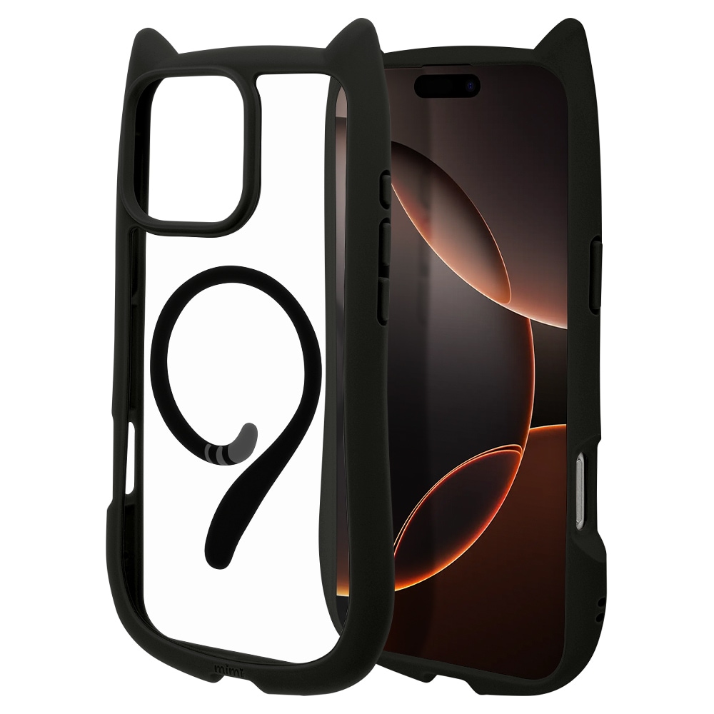 iPhone16 Pro Max ケース カバー ハイブリッド MagSafe対応 mimi 猫耳