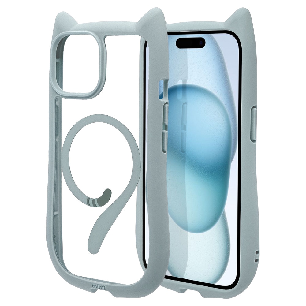 iPhone15 14 13 ケース カバー ハイブリッド MagSafe対応 mimi 猫耳