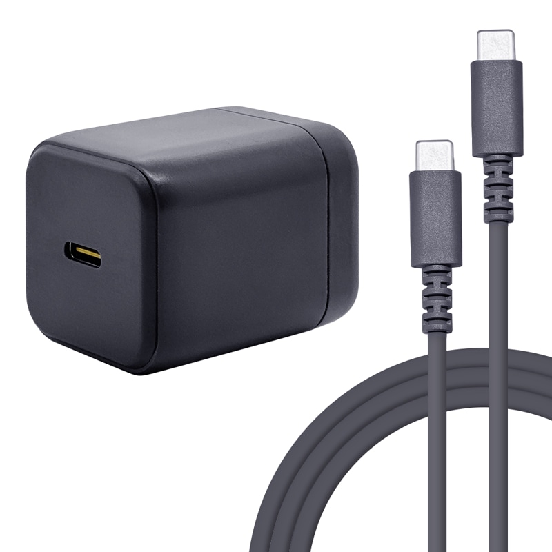 ���Ŵ� AC�����ץ��� AC���Ŵ� �����֥��դ� ������C PD �ѥ�ǥ�Х꡼ 20��å� ���󥻥�� USB Type-C 20W Power Delivery ���Ť�®�� �����֥� ���餫�� ���㥳���륰�졼 iPhone ���ޥ� ���ޡ��ȥե��� RACC20W04CGRY �饹���Хʥ�