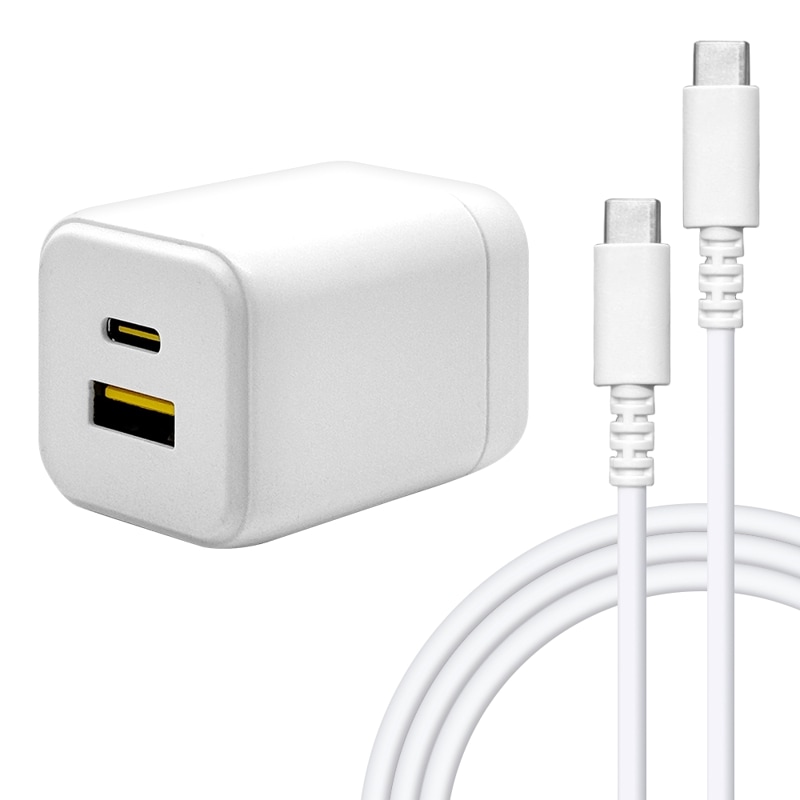 ���Ŵ� AC�����ץ��� AC���Ŵ� �����֥��դ� ������C ������A PD �ѥ�ǥ�Х꡼ 20��å� ���󥻥�� USB Type-C Type-A 20W Power Delivery ���Ť�®�� �ۥ磻�� iPhone ���ޥ� ���ޡ��ȥե��� RACCA20W04WH �饹���Хʥ�