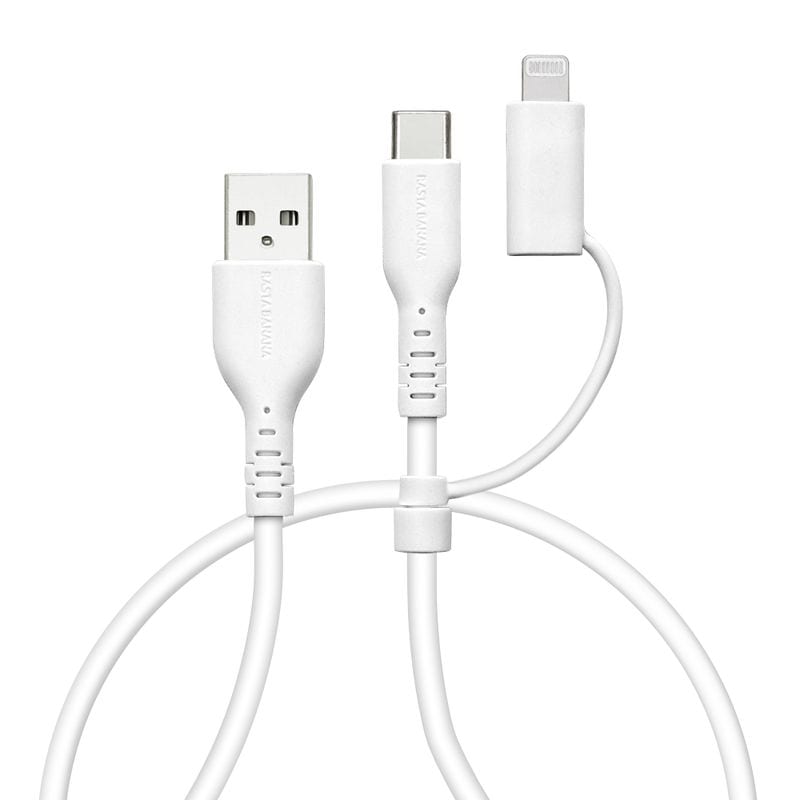 iPhone iPad iPod ���ޥ� �����֥� Lightning�Ѵ� ���餫�� ����ߤˤ��� ���� �̿� �Ѵ� Type-A to Type-C typec Lightning �饤�ȥ˥� 3A 1m 100cm �ۥ磻�� ���ޡ��ȥե��� R10CAACCL3A01WH �饹���Хʥ�