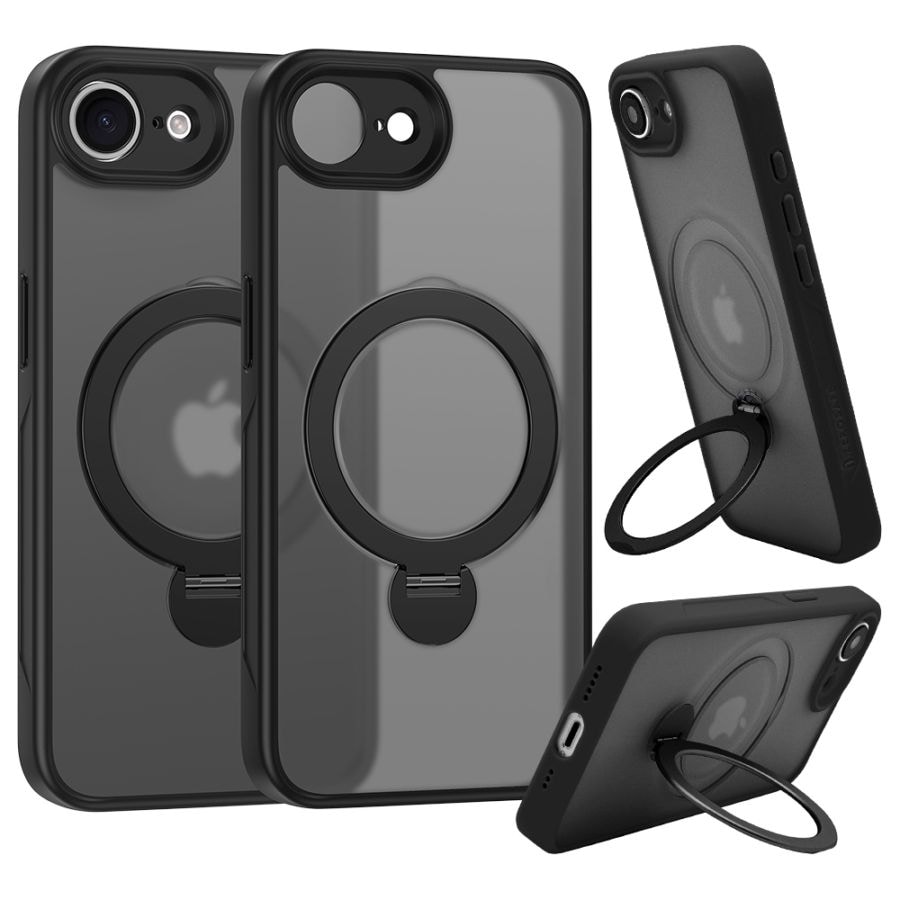 iPhoneXR ブラック ジャンク品 バッテリー付スマホケースセット iPhone17e 16e ケース カバー ハイブリッド ZEROSAFE Shaft MagSafe